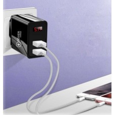 Зарядное устройство 220VAC / 5VDC 2x3100mA с вольтметром Зарядное устройство 220VAC / 5VDC 2x3100mA с вольтметром