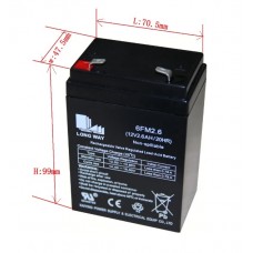 Аккумулятор 12V 2,6A/h  HB-120206 (12V2,6AH/20HR)