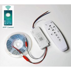Светодиодная лента 7MM-180D 5B9CX2 2835 3m + пульт ДУ + APP Control 2.4G Светодиодная лента 7MM-180D 5B9CX2 2835 3m + пульт ДУ + APP Control 2.4G