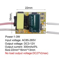Драйвер светодиода 3V-12V 280-300mA ( 3W или 3x1W ) Драйвер светодиода 3V-12V 280-300mA ( 3W или 3x1W )