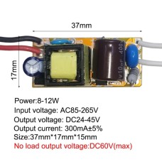 Драйвер светодиода 24V-48V 300mA ( 8-12W ) Драйвер светодиода 24V-48V 300mA ( 8-12W )