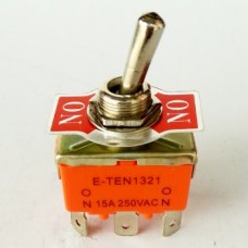 Тумблер большой оранжев.2 пол.6выв. E-TEN1321 32A 250VDC