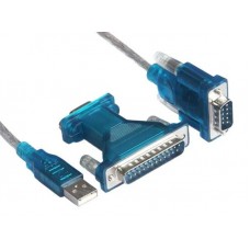 Конвертер USB 2.0 - DB9MA ( RS232C ) шнур 1,5м ( с переходником )